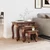 vidaXL Nesting miza 3 pcs Rjava Trden mahagonijev les