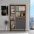 HANAH HOME Polica za knjige Meldan Light Walnut Anthracite