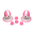 Size Matters 10X Rotating Silicone Nipple Suckers with 4 Attachments Pink
