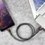 USB-C pleten kabel Baseus Cafule - 3m - črno-siv