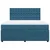 Vidaxl Box spring postelja z vzmetnico temno modra 180x200 cm žamet