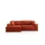 Atelier del Sofa Ugaona garnitura Pirlo 145x43x206cm Narandžasta