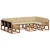 Set vanjskih sofa s jastukom 10 pcs Prirodna i bež