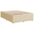 Vidaxl Box spring postelja z vzmetnico krem 140x200 cm blago