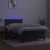 vidaXL Box spring postelja z vzmetnico LED temno siva 100x200 cm žamet