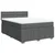 Vidaxl Box spring postelja z vzmetnico temno siva 160x200 cm blago