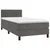 Vidaxl Box spring postelja z vzmetnico LED temno siva 100x200 cm žamet
