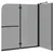Bi-savinjska tuš ograde Tamno proziran 120 x 67 x 129 cm