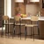 Homestar Set 2 barskih stolov 43x55x103 cm naravno leseno