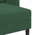 Sofa 2-sjed s ležaljkom u obliku slova L tamno zelena 125 cm
