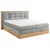 Livetastic POSTELJA BOXSPRING 180 cm  x 200 cm , les, tekstil, leseni material svetlo siva