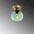 Opviq Zidna lampa Benek-15-14385, 15x15x18cm, IP20, Zlatna boje