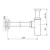 Sifon za lavabo - 5/4 - STOLZ WHITE  1200W