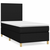 vidaXL Box spring postelja z vzmetnico črna 80x200 cm blago
