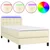 Krevet box spring s madracem LED krem 80x200 cm od umjetne kože