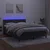 Vidaxl Box spring postelja z vzmetnico LED temno siva 140x190 cm žamet