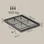 Songmics Posteljni okvir 200x140x26 cm siva
