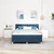 LED Box Spring Krevet s LED trakama Plava 140 x 190 cm tkanina