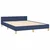 Vidaxl Posteljni okvir brez vzmetnice moder 140x190 cm blago