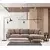 Atelier del Sofa Ugaona garnitura Leo 90x65x255cm Siva