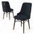 HANAH HOME Set 4 stolice Pare Anthracite Brown