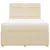 vidaXL vidaXL Box spring postelja z vzmetnico krem 140x190 cm blago, (21310979)
