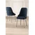 Hanah Home set trpezarijskih stolica Krax 2 kom, antracit tkanina Babyface, hromirane metalne noge