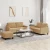 3-dijelni set sofa s jastucima smeđi baršunasti