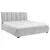 MID.YOU OBLAZINJENA POSTELJA 160 cm x 200 cm , les, tekstil, leseni material svetlo siva