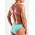 ARENA Enodelne kopalke LACE BACK SOLID  turkizna / lila
