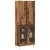 Highboard 2 pcs Staro drvo Inženjersko drvo i staklo