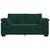 Vidaxl Dvosed temno zelen 180x77x82 cm žamet