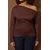 Trendyol Curve Ženska bluza TBBSS24AF00037, Braon