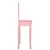 Toaletni stolić sa stolcem rozi 65x36x128 cm paulovnija i MDF