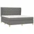 Vidaxl Box spring postelja z vzmetnico temno siva 160x200 cm blago