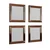 Hanah Home Set 4 ogledala Bronzani