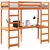 Vidaxl Okvir za pograd brez vzmetnice rjava 75x190 cm trdna borovina