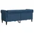 Vidaxl Kavč dvosed Chesterfield modra tkanina