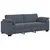 vidaXL Trosed Temno siv 220x77x82 cm Žamet