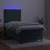 Vidaxl Box spring postelja z vzmetnico LED tem. zelena 90x200 cm žamet