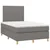 vidaXL Box spring postelja z vzmetnico temno siva 120x190 cm blago