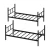 Hanah Home Krevet na sprat Defne, 90x200 cm, Crni