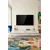 Hanah Home TV komoda Ilay, 180 cm, bela / zlatna