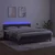 Vidaxl Box spring postelja z vzmetnico LED temno siva 180x200 cm žamet