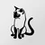 Wallity Zidna dekoracija Cat 2, 39x55 cm, 1.2mm, Crna