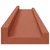Polica na zidu 4 pcs Crvena 60 x 9 x 3 cm Konstruirano drvo