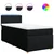 Vidaxl Box spring postelja z vzmetnico črna 90x200 cm blago