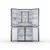 Whirlpool Frižider side by side WQ9 U2L EF, 594l, NoFrost, Sivi
