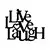 Wallity Zidna dekoracija Live-Love-Laugh, 36x1.5x45 cm, Crna