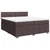 Vidaxl Box spring postelja z vzmetnico temno rjav 200x200 cm blago